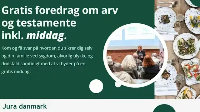 Free Lecture on Inheritance, Wills and Powers of Attorney at Café Lindholm in Nørresundby 12 November at 6:00 PM
