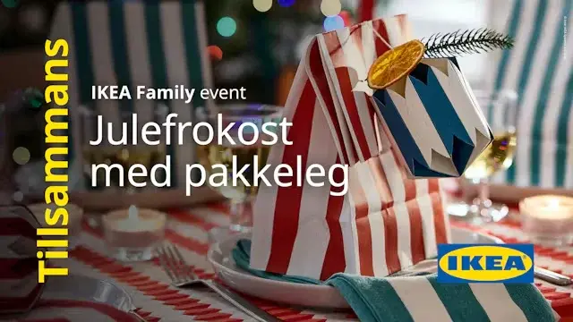 Julefrokost med pakkeleg hos IKEA Aalborg